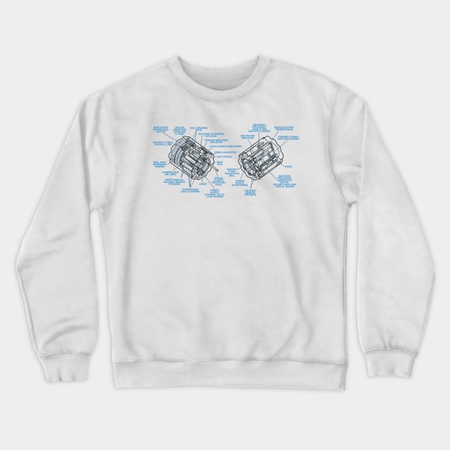 Widow’s Bite - light Crewneck Sweatshirt by ThirteenthFloor